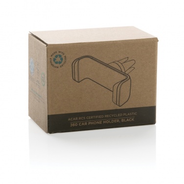 Logotrade Werbeartikel das Foto: Acar 360° Auto-Handyhalterung aus RCS recyceltem Kunststoff