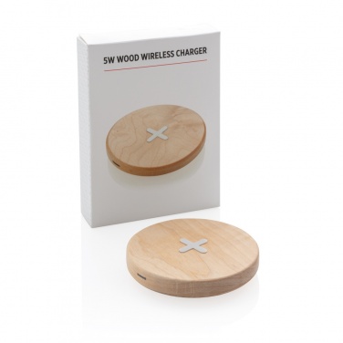 Logotrade Logogeschenke das Foto: 5W Wirless-Charger aus Holz