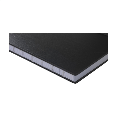 Logotrade werbemittel das Foto: Bamboo Journal Notizbuch mit nacktem Rücken, Papier, Schwarz, A5