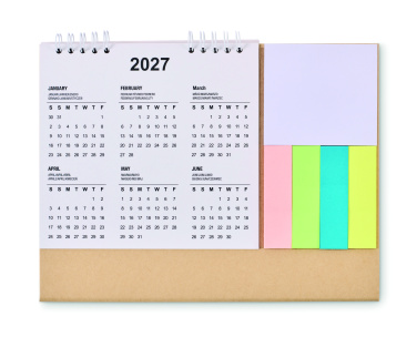 Logotrade werbemittel das Foto: Tischkalender mit Memoblock