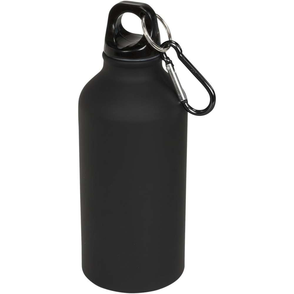 Logo trade corporate gifts picture of: Oregon 400 ml matte water bottle with carabiner