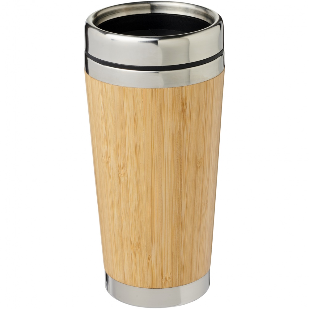 Logo trade promotional giveaways image of: Bambus 450 ml tumbler with bamboo outer