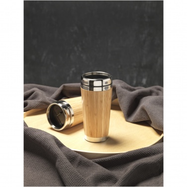Logo trade promotional product photo of: Bambus 450 ml tumbler with bamboo outer