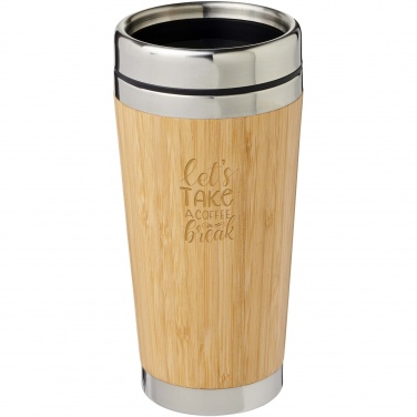 Logotrade promotional product image of: Bambus 450 ml tumbler with bamboo outer
