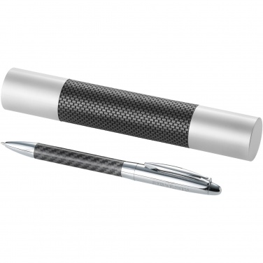 Logo trade promotional items picture of: Winona ballpoint pen with carbon fibre details