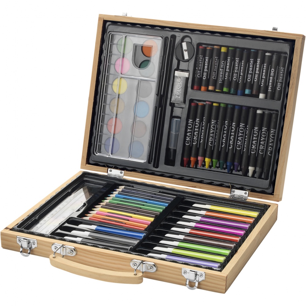 Logo trade promotional merchandise picture of: Rainbow 67-piece colouring set