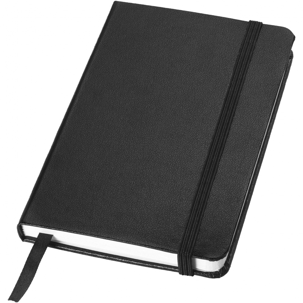 Logo trade promotional giveaways picture of: Classic A6 hard cover pocket notebook