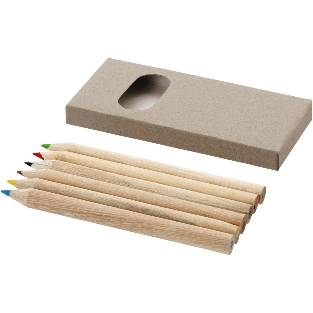 Logo trade promotional items picture of: Ayola 6-piece coloured pencil set