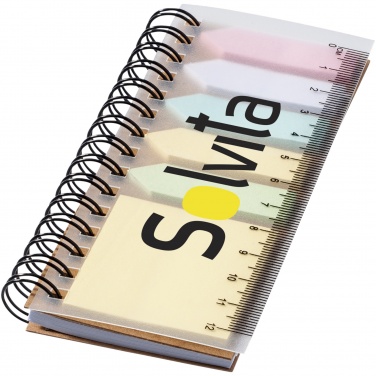 Logo trade advertising products picture of: Spinner spiral notebook with coloured sticky notes