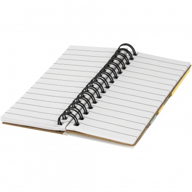 Logo trade promotional merchandise image of: Spinner spiral notebook with coloured sticky notes