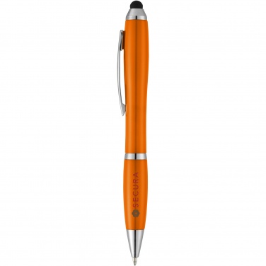 Logo trade promotional merchandise picture of: Nash stylus ballpoint pen with coloured grip