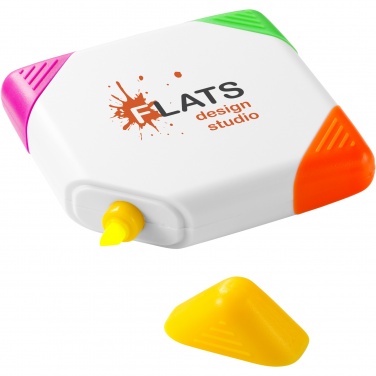 Logo trade promotional giveaways picture of: Trafalgar square-shaped 4-colour highlighter