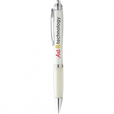 Logo trade advertising products image of: Nash ballpoint pen coloured barrel and grip