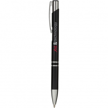 Logo trade promotional giveaways picture of: Moneta aluminium click ballpoint pen (blue ink)