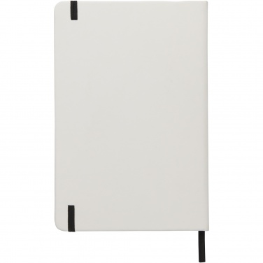Logo trade advertising product photo of: Spectrum A5 white notebook with coloured strap