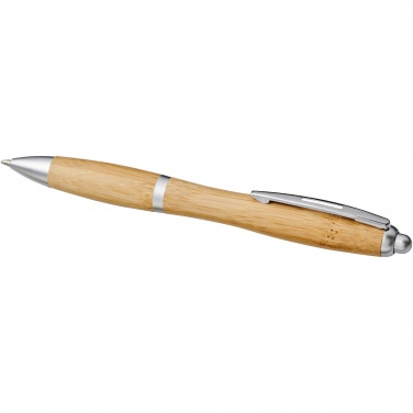 Logo trade business gifts image of: Nash bamboo ballpoint pen