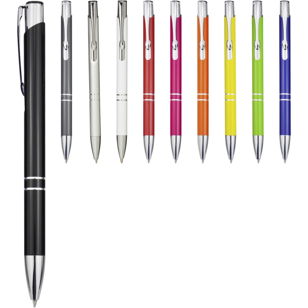 Logo trade promotional products picture of: Moneta aluminium click ballpoint pen (black ink)