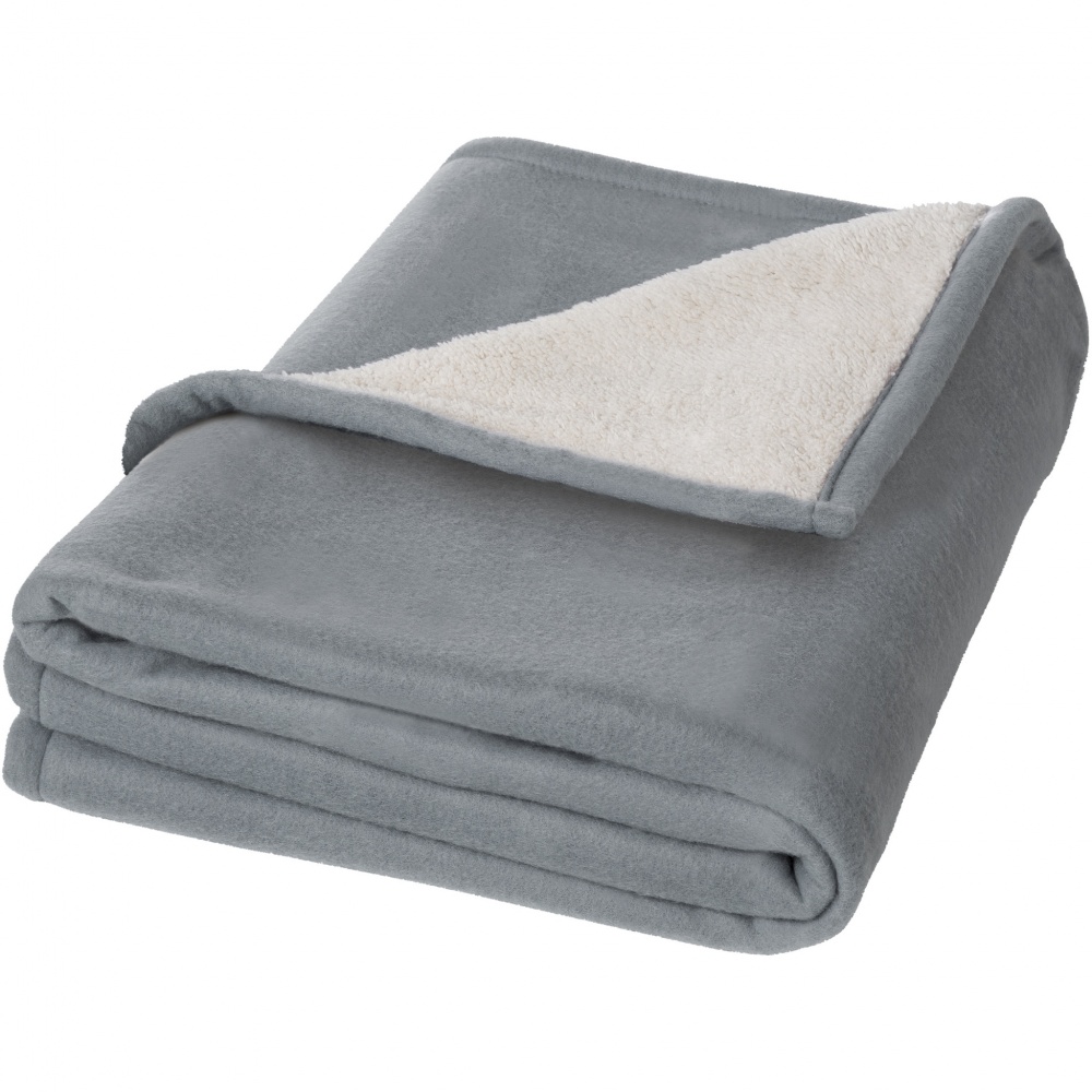 Logo trade promotional item photo of: Springwood soft fleece and sherpa plaid blanket