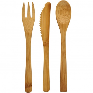 Logo trade promotional gift photo of: Celuk bamboo cutlery set
