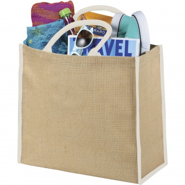 Logotrade promotional gift image of: Harry coloured edge jute tote bag 25L
