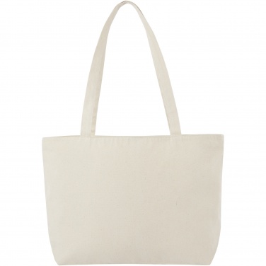 Logotrade promotional giveaway picture of: Ningbo 320 g/m² zippered cotton tote bag 15L