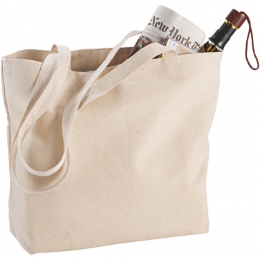 Logotrade promotional merchandise image of: Ningbo 320 g/m² zippered cotton tote bag 15L