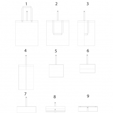 Logo trade promotional merchandise image of: Nevada 100 g/m² cotton foldable tote bag 7L