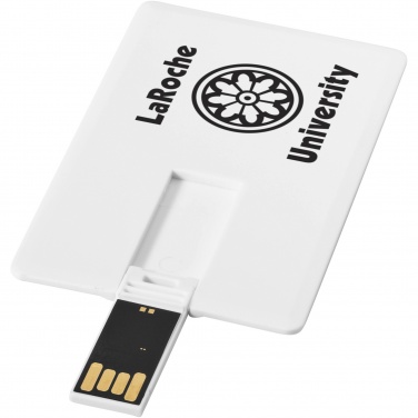 Logo trade promotional gifts image of: Slim card-shaped 4GB USB flash drive