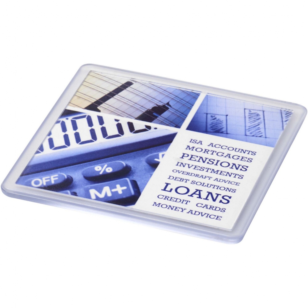 Logotrade advertising products photo of: Ellison square plastic coaster with paper insert