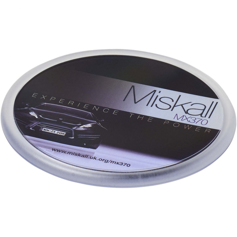 Logo trade promotional merchandise photo of: Ellison round plastic coaster with paper insert