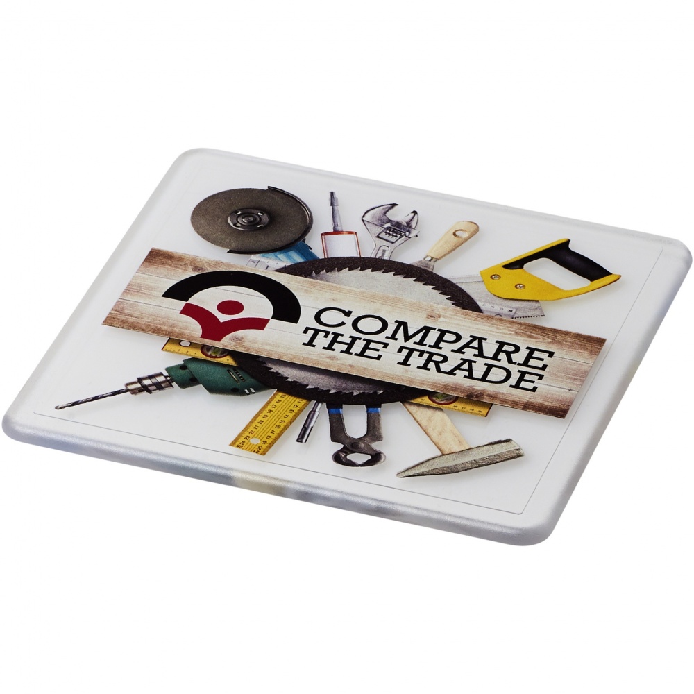 Logo trade promotional item photo of: Renzo square plastic coaster