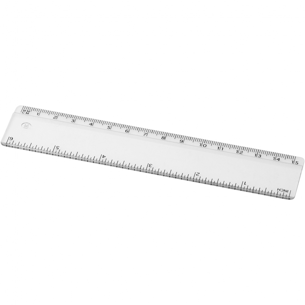 Logo trade promotional gifts image of: Renzo 15 cm plastic ruler