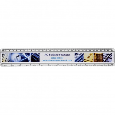 Logo trade business gift photo of: Ellison 30 cm plastic insert ruler