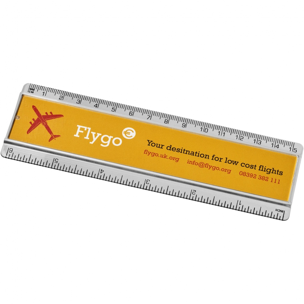 Logotrade promotional gift image of: Ellison 15 cm plastic insert ruler