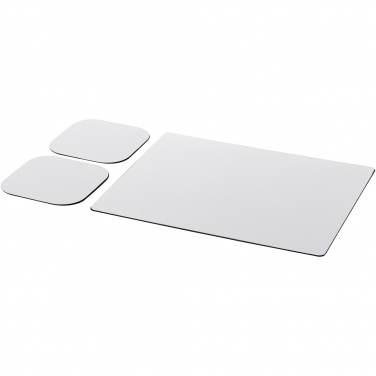 Logo trade business gifts image of: Brite-Mat® mouse mat and coaster set combo 3