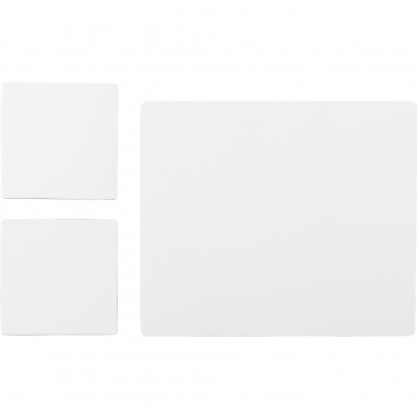 Logo trade promotional gifts image of: Q-Mat® mouse mat and coaster set combo 3