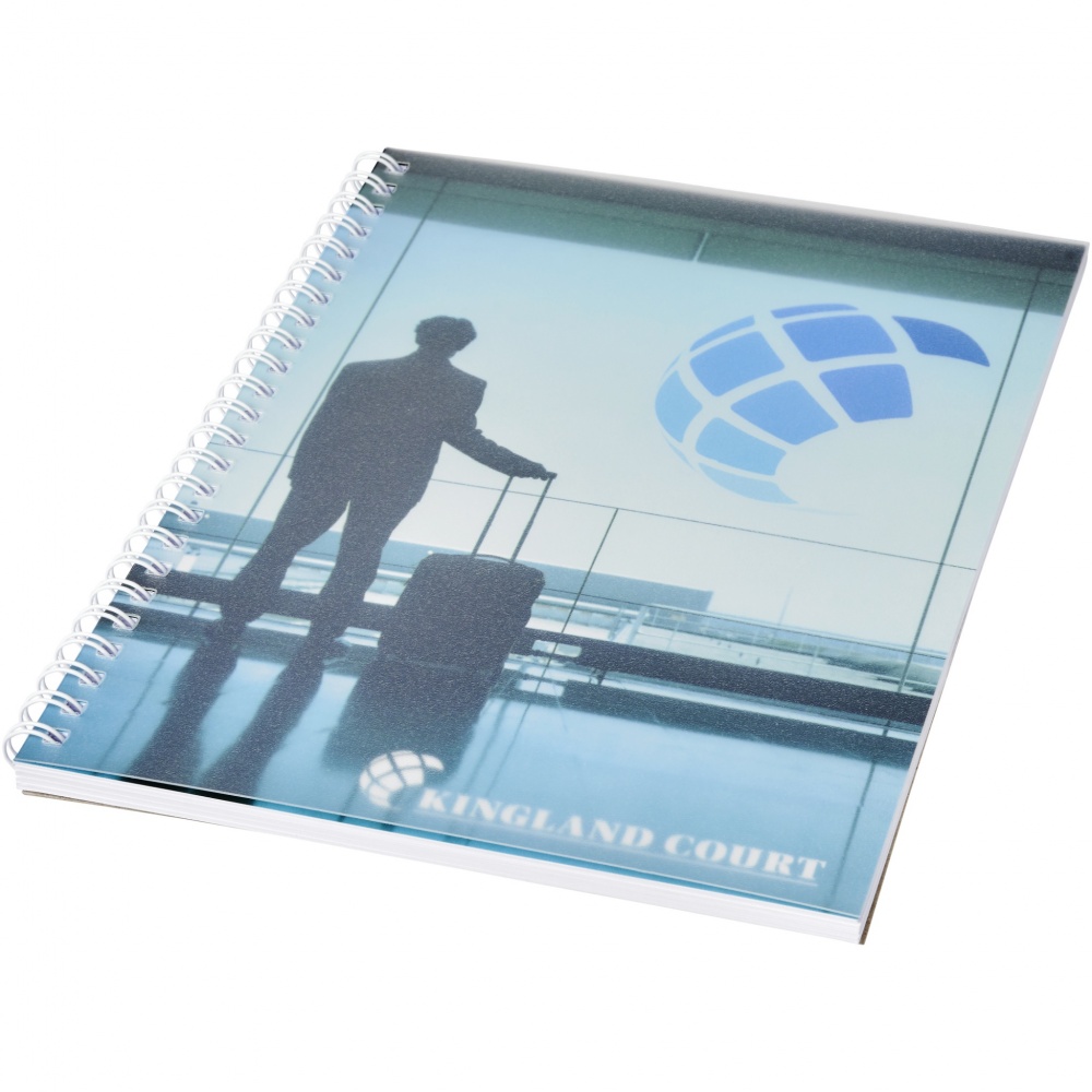 Logo trade promotional merchandise photo of: Desk-Mate® wire-o A5 notebook PP cover