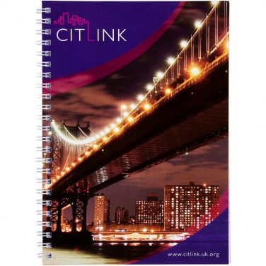 Logo trade promotional merchandise image of: Desk-Mate® spiral A4 notebook