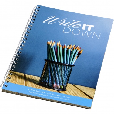 Logo trade corporate gifts image of: Desk-Mate® A5 spiral notebook
