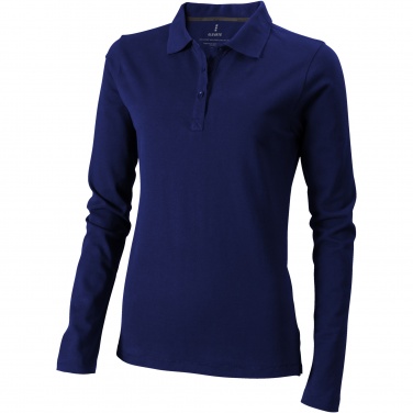 Logo trade advertising products image of: Oakville long sleeve women's polo