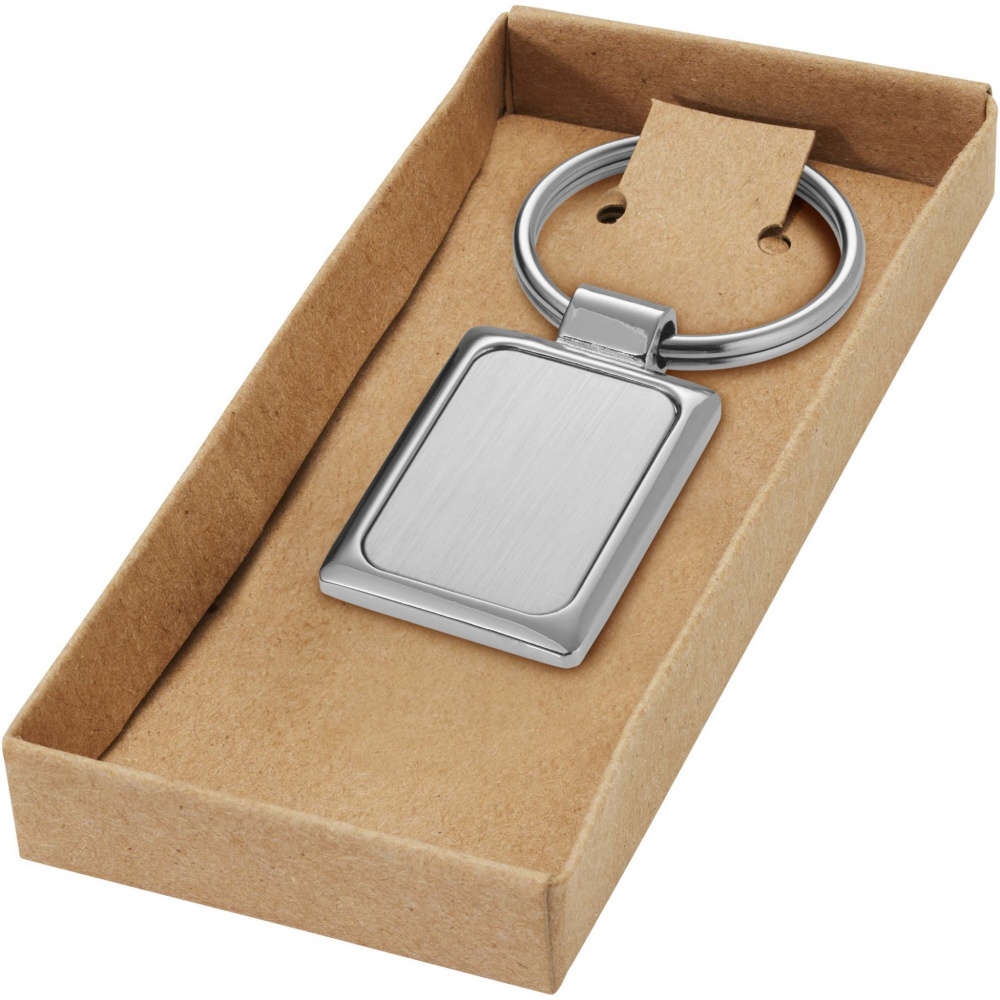 Logo trade promotional merchandise image of: Sergio rectangular metal keychain