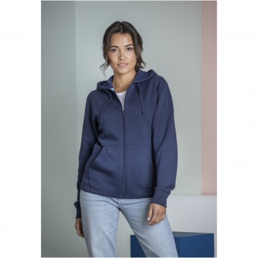 Logo trade corporate gifts image of: Ruby women’s organic recycled full zip hoodie