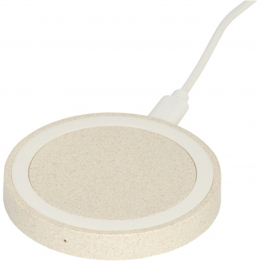 Logo trade corporate gifts image of: Naka 5W wheat straw wireless charging pad