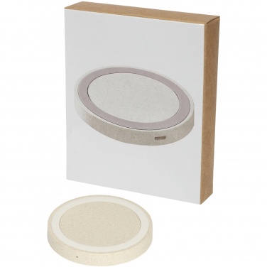 Logo trade promotional items image of: Naka 5W wheat straw wireless charging pad
