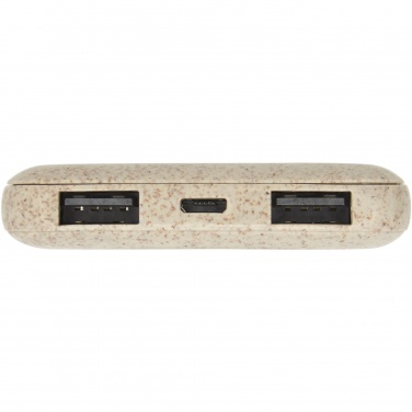 Logo trade promotional giveaway photo of: Asama 5000 mAh wheat straw power bank