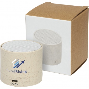 Logo trade promotional items image of: Kikai wheat straw Bluetooth® speaker