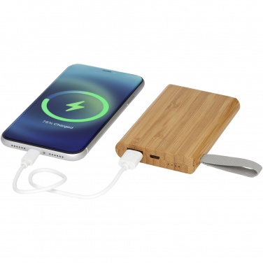 Logo trade promotional gifts image of: Tulda 5000 mAh bamboo power bank