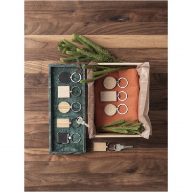 Logo trade promotional products picture of: Mauro beech wood rectangular keychain