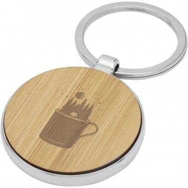 Logotrade promotional product picture of: Nino bamboo round keychain