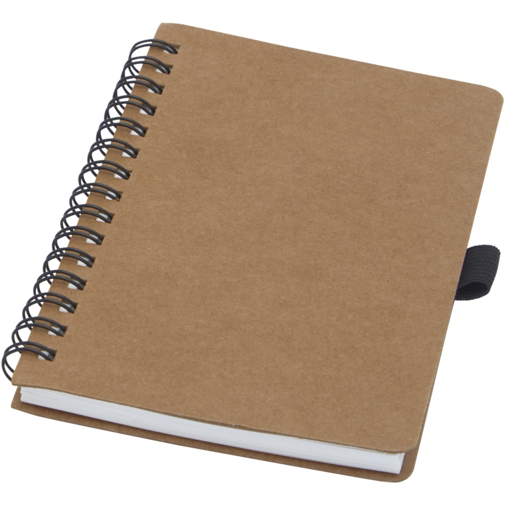 Logotrade promotional giveaway picture of: Cobble A6 wire-o recycled cardboard notebook with stone paper
